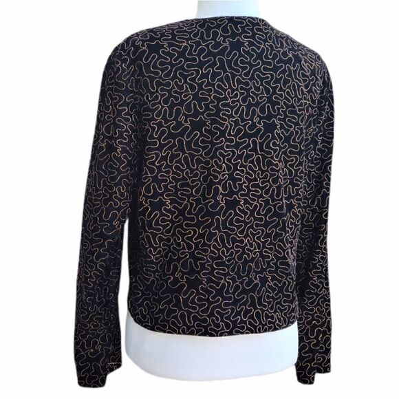 Norton McNaughton Black Velvet Gold Detail Blazer - Picture 7 of 13